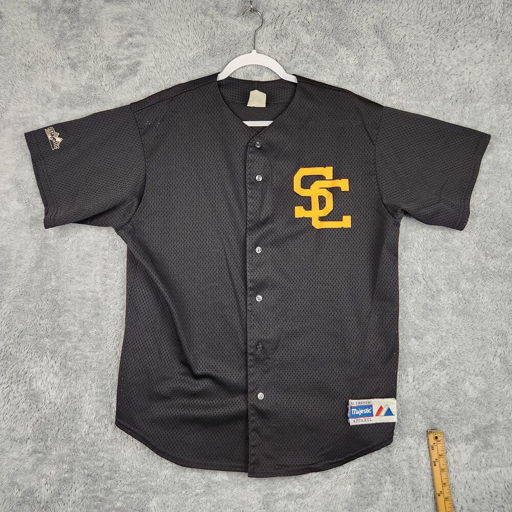 Vintage South Carolina Baseball Jersey Mens Large Black Stitched 29 Mesh USA 90s